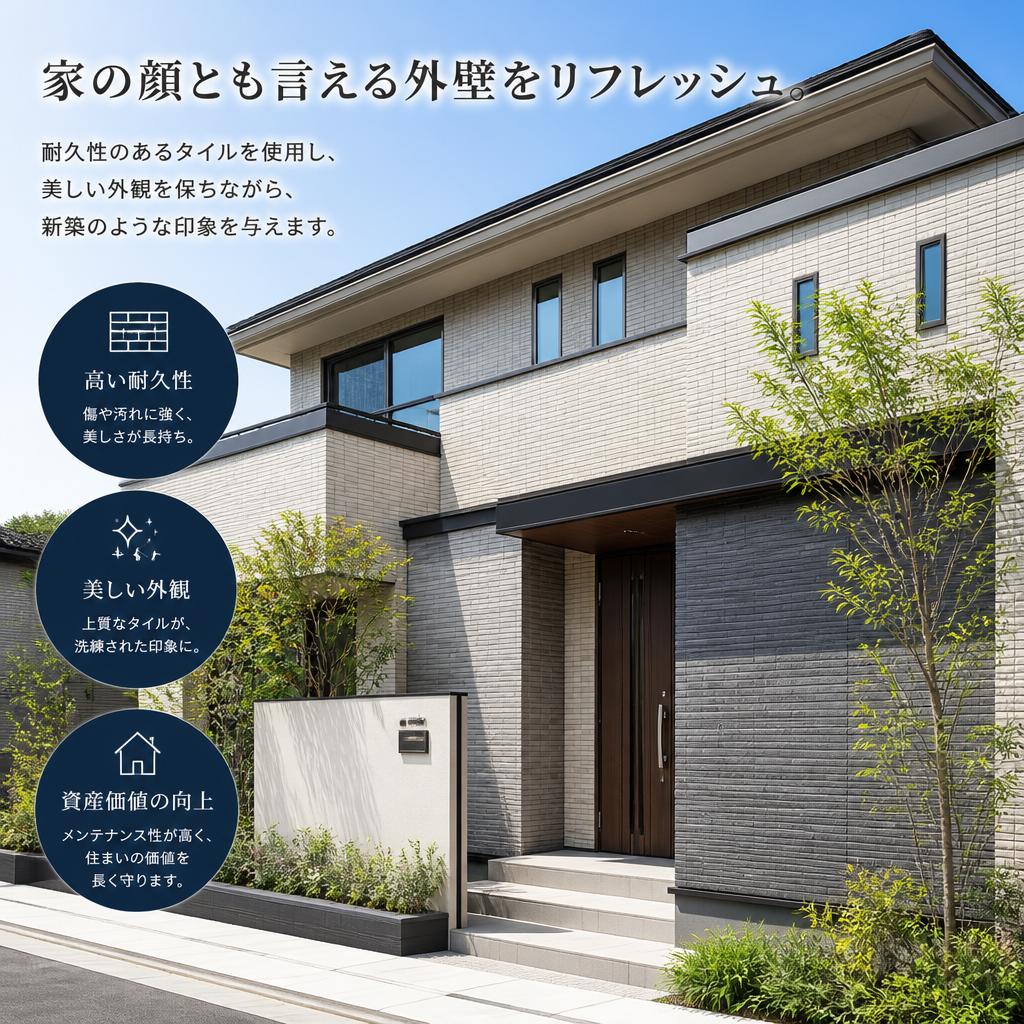 外壁リフォームで新築感を