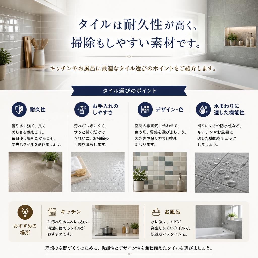 タイル工事のメリット
