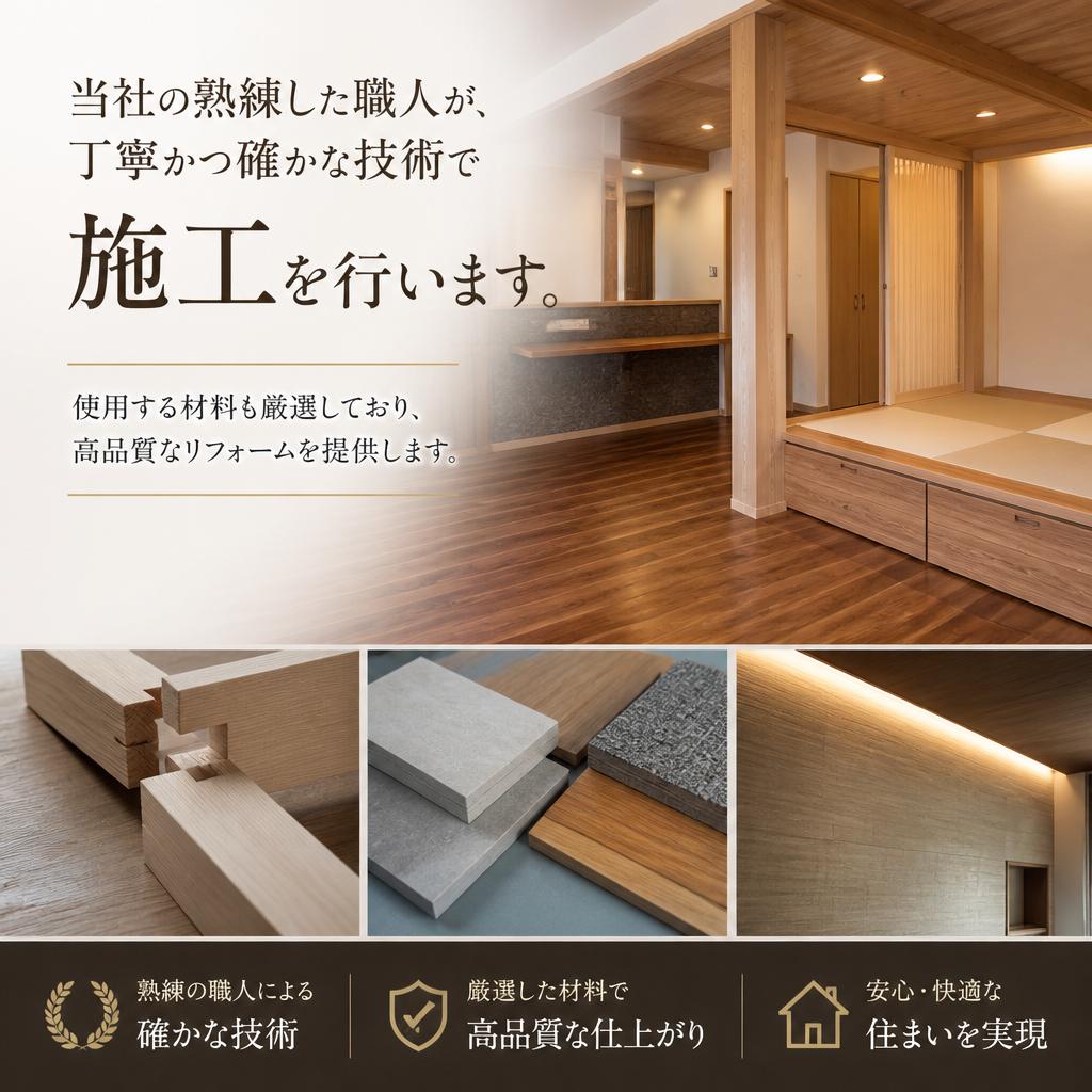 高品質な施工をお約束