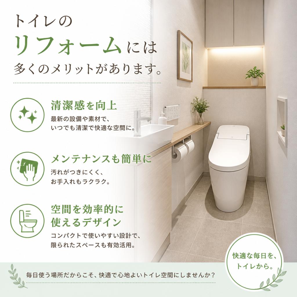 2. トイレリフォームのメリット