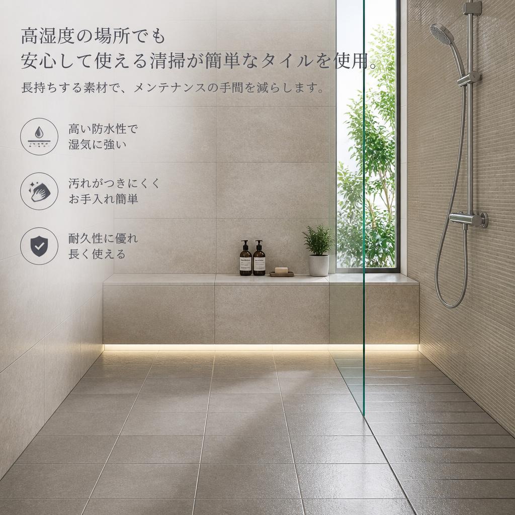 4. お手入れがラクなタイル工事