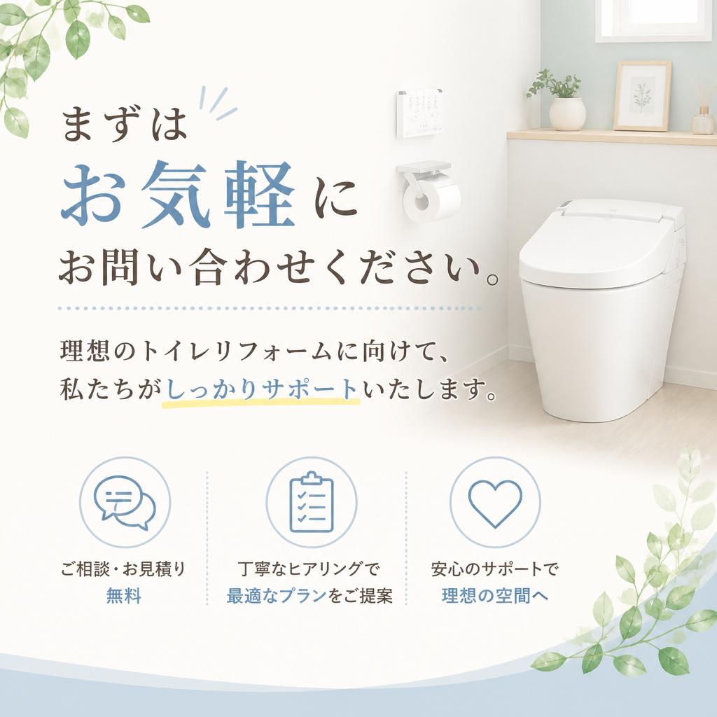 7. お問い合わせで理想のトイレを実現！
