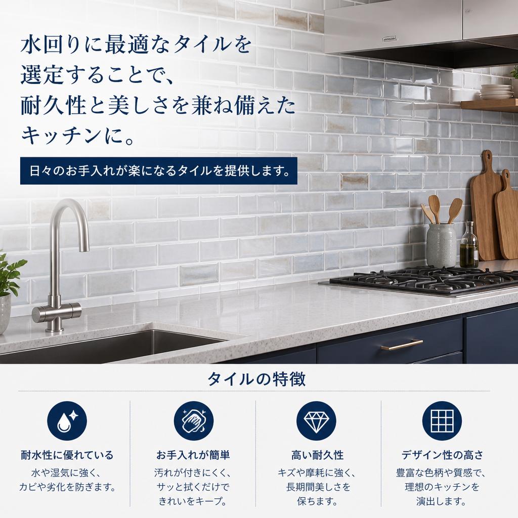 清潔感を保つタイル選び