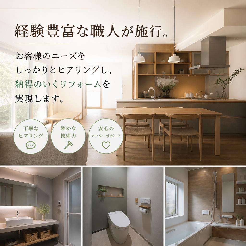 プロフェッショナルによる丁寧な工事