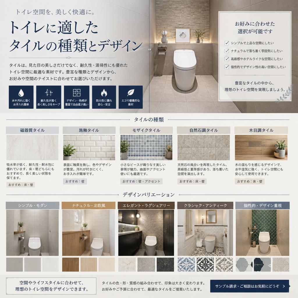 ご提案するタイルの種類